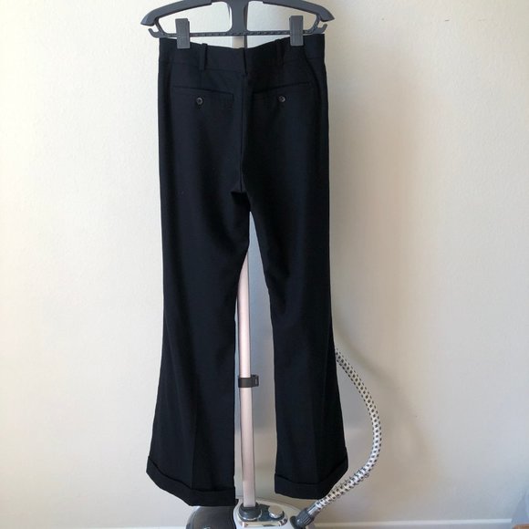 Club Monaco Black Wide Leg Wool Pants - Picture 2 of 7